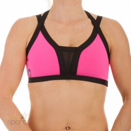 PoleFit Top Peek A Boo M/L Fucsia / Negro