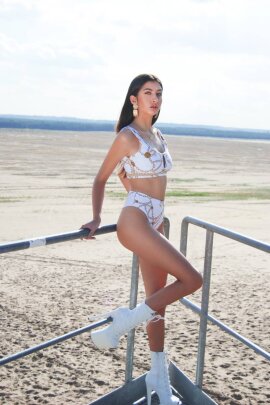 Pole Addict Land Top Chaine Blanco XS