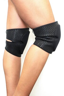 Lunalae Protectores de Rodillas con Silicona Adherente Negro M