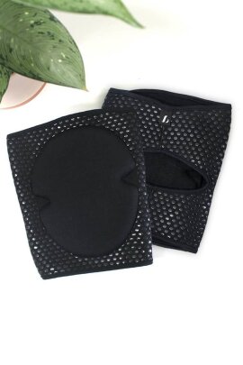 Lunalae Protectores de Rodillas con Silicona Adherente Negro M