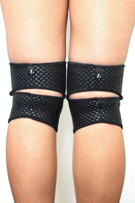Lunalae Protectores de Rodillas con Silicona Adherente Negro L