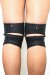Lunalae Protectores de Rodillas con Silicona Adherente Negro L