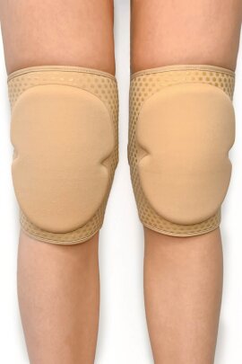 Lunalae Protectores de Rodillas con Silicona Adherente Beige S