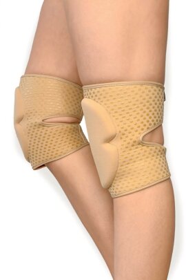 Lunalae Protectores de Rodillas con Silicona Adherente Beige S