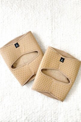 Lunalae Protectores de Rodillas con Silicona Adherente Beige S