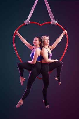PoleSports Aro Aéreo de San Valentín 2-Puntos Rojo Edición Limitada de 950 mm