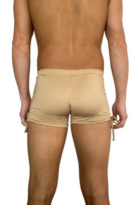 Juicee Peach Shorts Uomo Con Lacci Nude Dorato