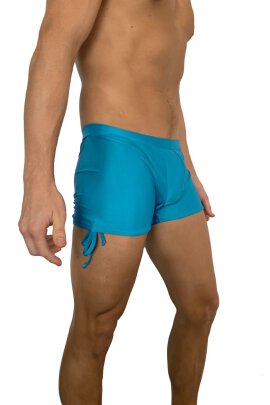 Pantalones cortos para hombre Juicee Peach con lazo lateral Azul