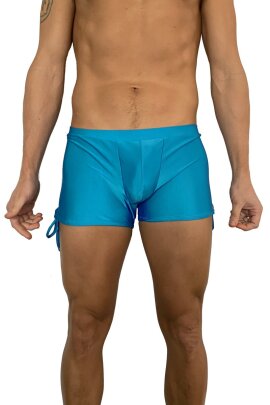 Pantalones cortos para hombre Juicee Peach con lazo lateral Azul