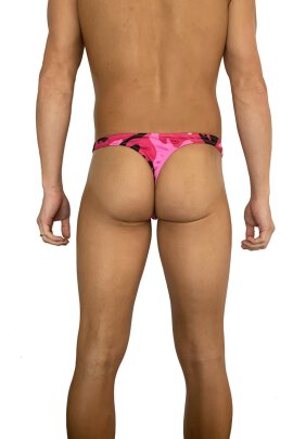 Juicee Peach G-String pour homme Rose Army