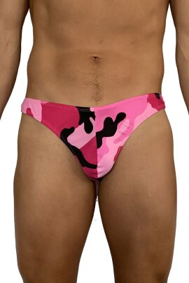 Juicee Peach Tanga para hombre Rosa Army