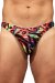 Juicee Peach Tanga para hombre Rainbow