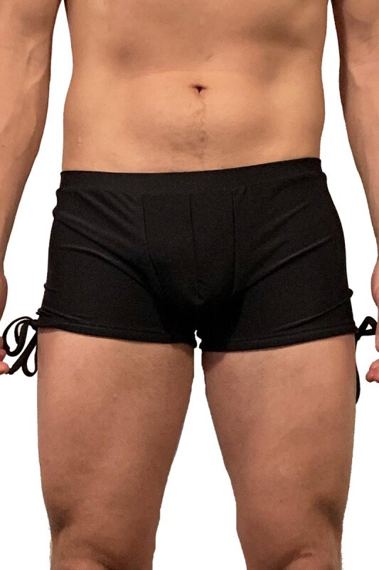 Pantalones cortos para hombre Juicee Peach con lazo lateral Negro XL