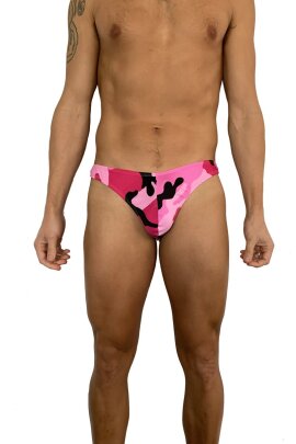 Juicee Peach Tanga para hombre Rosa Army XL