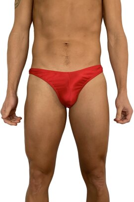 Juicee Peach Tanga para hombre Rojo XS