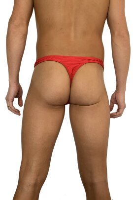 Juicee Peach Tanga para hombre Rojo XS
