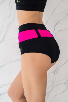 i-Style Pantalones Cortos Bondiana M Negro / Rosa fuerte