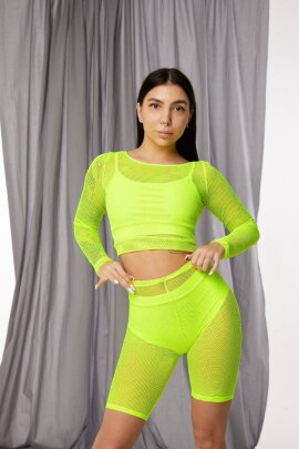 Polerina Top Básico Amarillo Neón M