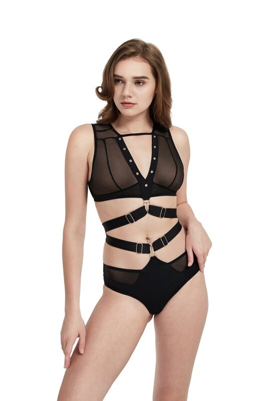 Hamade Activewear Top Cruzado Eyelet Malla L
