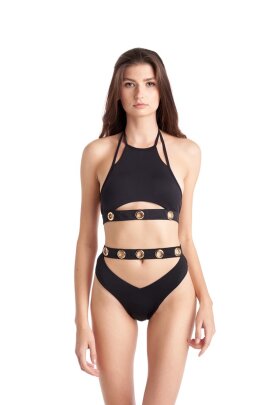 Hamade Activewear Cuello Halter Top Eyelet XL