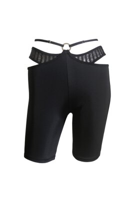Hamade Activewear Bike Pantalones Cortos A Rayas Malla Ring Front XL