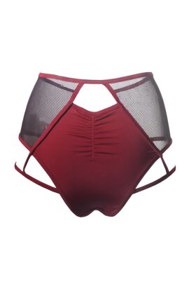Hamade Activewear Tiro Alto Con Ligueros Pantalones Cortos Rojo S