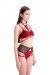 Hamade Activewear Tiro Alto Con Ligueros Pantalones Cortos Rojo S