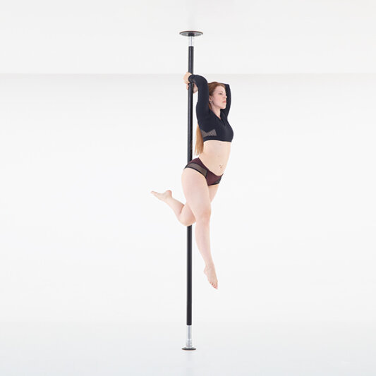Lupit Pole Diamond G2 Quick Lock 45 mm Recubierto en Polvo Negro 2,34 m - 2,83 m
