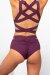 Lunalae Pantalones Cortos Tiro Bajo Tara Morado