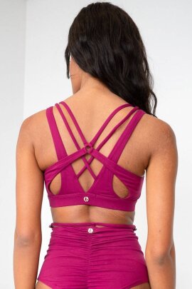 Lunalae Pantalones Cortos Tiro Alto Kimmy Magenta XL