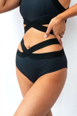 Lunalae Pantalones Cortos Tiro Bajo Tara Negro XS