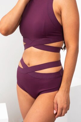 Lunalae Pantalones Cortos Tiro Bajo Tara Morado XS