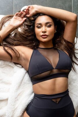 Lunalae Malla Top Addison Negro L