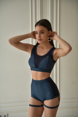 Oksawear Top Sandria Gris-Azul XS