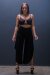 AMBR Designs Top Corto con Cierre Media Noche Negro