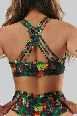 Juicee Peach Top Anna Boho Feathers S