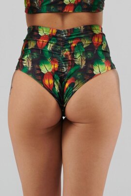 Juicee Peach Pantalones Cortos Tiro Alto Brazils Boho Feathers
