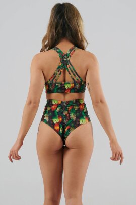 Juicee Peach Pantalones Cortos Tiro Alto Brazils Boho Feathers XS