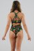 Juicee Peach Pantalones Cortos Tiro Alto Brazils Boho Feathers XL