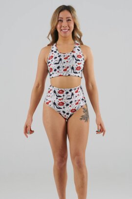 Juicee Peach Pantalones Cortos Tiro Alto Brazils Pintalabios & Heels XL