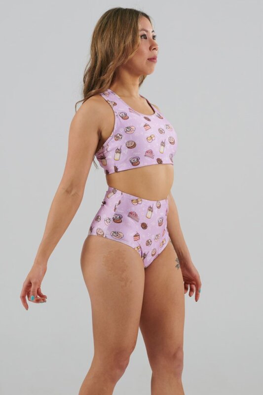 Juicee Peach Pantalones Cortos Tiro Alto Brazils Just Desserts
