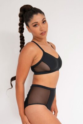 Lunalae Pantalones Cortos Tiro Alto Bellani Negro S