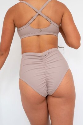 Lunalae Pantalones Cortos Tiro Alto Bellani Mocha