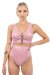 Naughty Thoughts Pantalones Cortos Sinner Vinilo Pantalones Cortos Tiro Alto Rosa