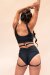 Lunalae Pantalones Cortos Tiro Alto Kehlani Negro S