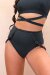 Lunalae Pantalones Cortos Tiro Alto Kehlani Negro M