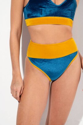 RAD Pantalones Cortos Lapis Lazuli Terciopelo Azul XS
