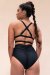 Lunalae Pantalones Cortos Tiro Alto Jemma Negro S