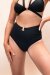 Lunalae Pantalones Cortos Tiro Alto Jemma Negro L