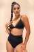 Lunalae Pantalones Cortos Tiro Alto Daisy Negro XL